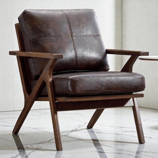 Not Yet Made - Made To Order Mid Century Modern Accent Chair – Upholstered Armchair For Sale - Image 5 of 8