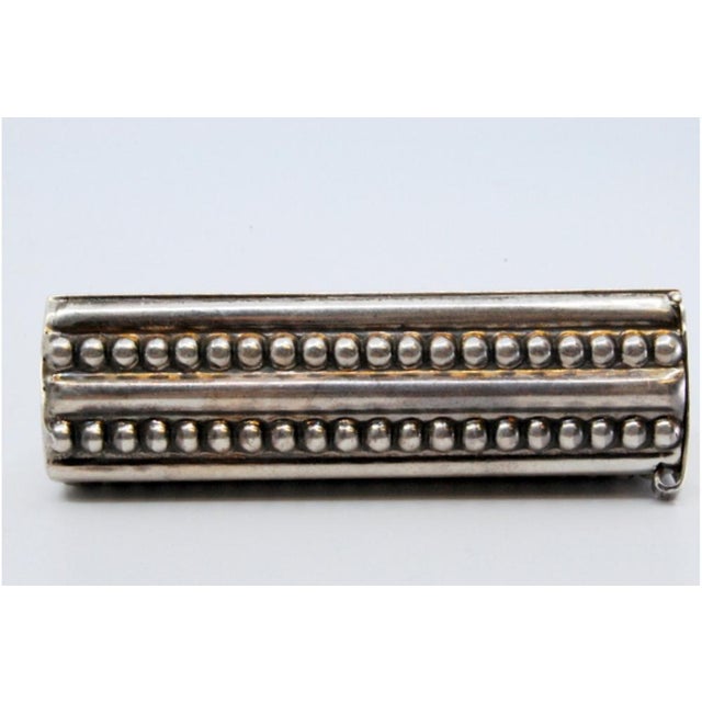 Toothpick Holder in Pearlescent Silver For Sale - Image 10 of 11