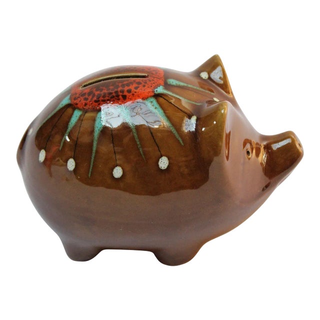 Mid-Century Italian Modern Ceramic Piggy Bank by Bertoncello For Sale
