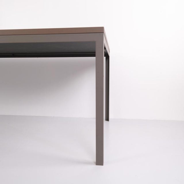 Early 21st Century Danish Dining Table with Steel Legs and Grey Linoleum, 2010 For Sale - Image 5 of 8