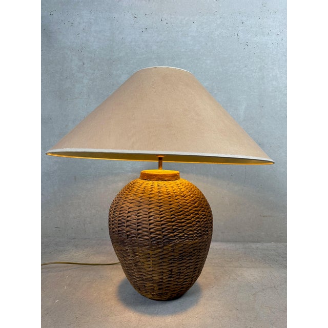 Wabi Sabi Table Lamp in Terracotta, 1980s For Sale - Image 12 of 12