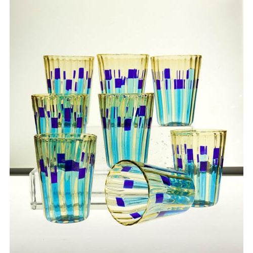 Murano Glass Tumblers in the style of Gio Ponti, Set of 8 For Sale - Image 12 of 18