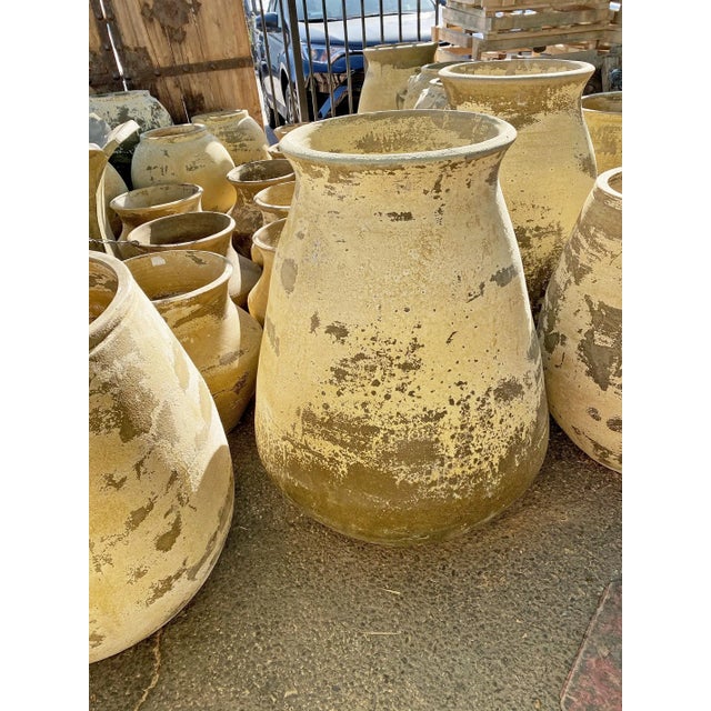 Early 21st Century Vintage Mundra Yellow Earth Ware Pot Planter For Sale - Image 5 of 6