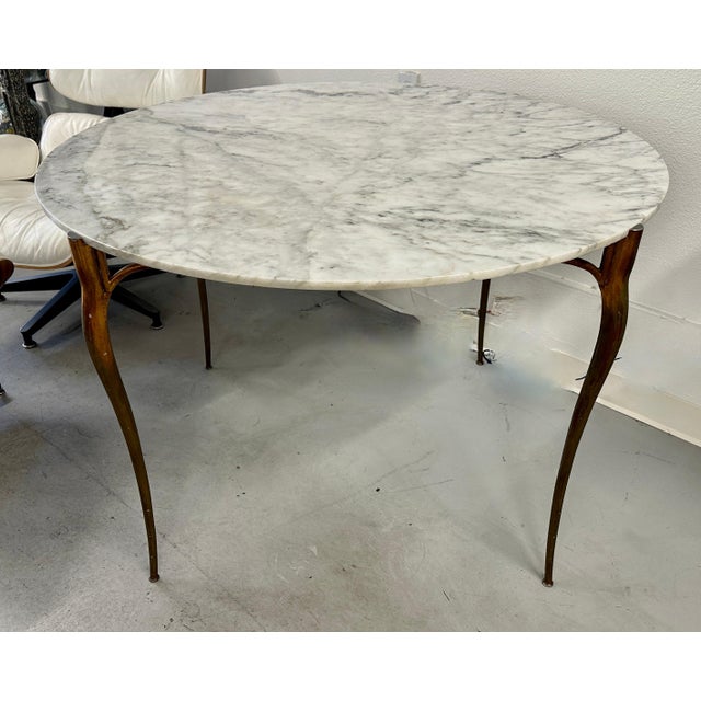 Early 20th Century Italian Gilt Aluminum and Marble Dining Table For Sale - Image 11 of 18