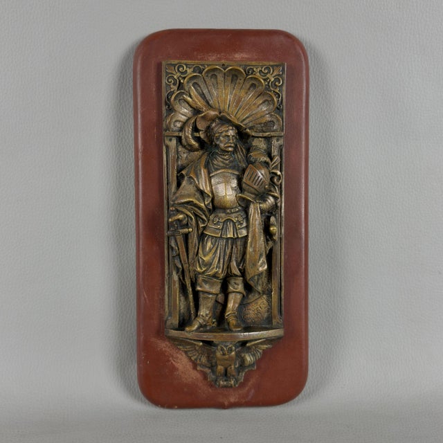 Early 20th Century Art Nouveau Bronze Wall Reliefs, Early 1900s, Set of 2 For Sale - Image 5 of 11