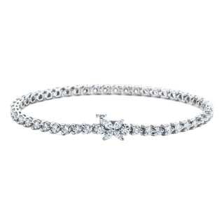 Tiffany & Co., Victoria 4.73 Carat Diamond and Platinum Bracelet For Sale