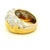 1990s Vintage MDJ Italian Two-Tone Diamond Bombe Ring, Size 6.5 For Sale - Image 5 of 10