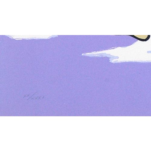 Maurice Henry, Woman in Clouds, 1970s, Lithograph For Sale - Image 3 of 4