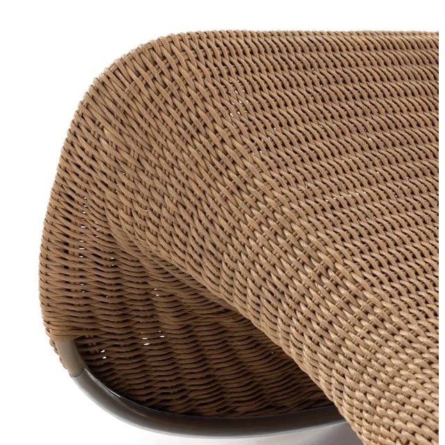 Contemporary Four Hands Portia Outdoor Rocking Chair, Natural For Sale - Image 3 of 13