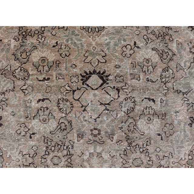 Large Antique Persian Sultanabad-Mahal Rug With Sub-Geometric Floral Design For Sale - Image 9 of 12