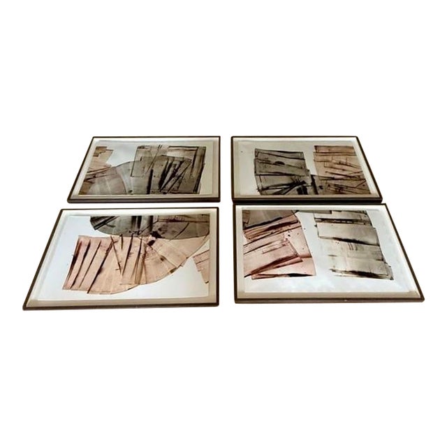 Set of 4 Framed Sarah Irvin Ink Series For Sale