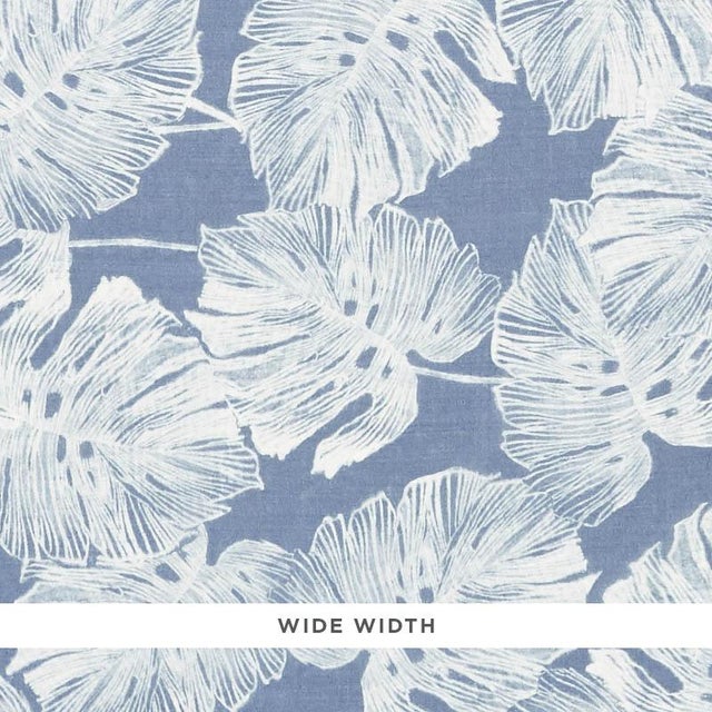 A double-width dose of split leaf philodendron leaves printed on an airy linen-blend ground, Del Coco has a soft,...