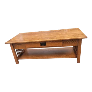 Country View Amish Handcrafted Arts & Crafts Mission Oak Coffee Table