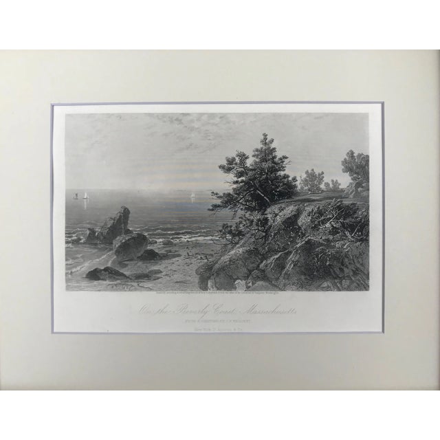 An original antique engraving printed 1874 New York by Appleton and company of the Beverly Massachusetts coast. Presented...