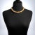 Modern Golden South Sea Pearl Necklace Diamond Clasp 14 Karat Gold Estate For Sale - Image 3 of 4