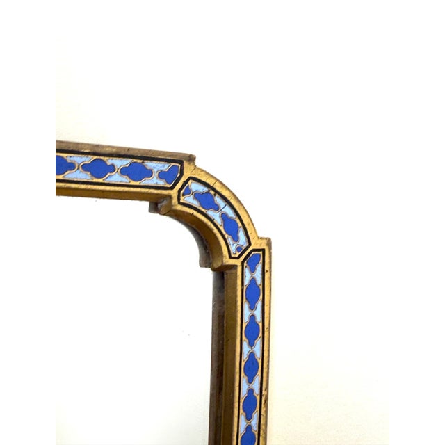 Metal Empire French Gilt Bronze Champlevé Enamel Hand Mirror, 1810 For Sale - Image 7 of 18