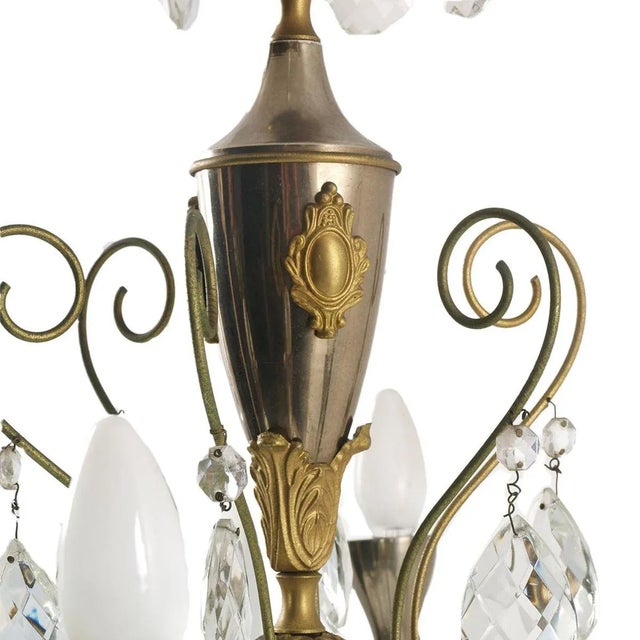 1920s Italian Silver and Gold Chandelier, 1920s For Sale - Image 5 of 7