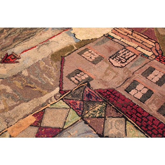 Nazmiyal Collection Antique American Hooked Rug For Sale - Image 9 of 10