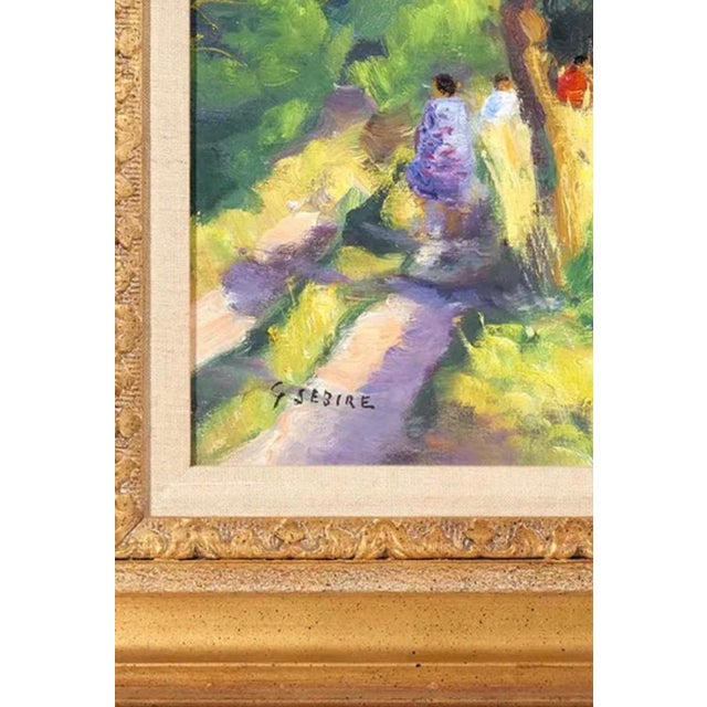 Gaston Sebire, French Post Impressionist Oil Painting Bucolic Wooded Country Lane Gaston Sebire, c.1960 For Sale - Image 11 of 11