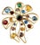 Vintage Gold Fill Rhinestone Brooch For Sale