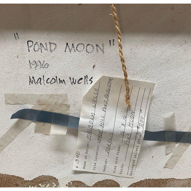 Rare Original Malcolm Wells Upper Mill #39 pond Moon #39 Brewster Cape Cod
