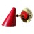 Mid Century Modern French Wall Sconce Red For Sale