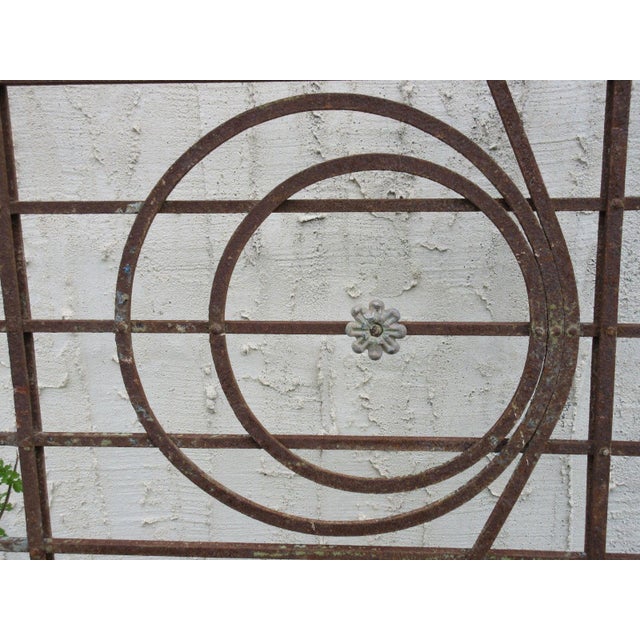 Antique Victorian Iron Gate or Garden Fence Element For Sale In Philadelphia - Image 6 of 7