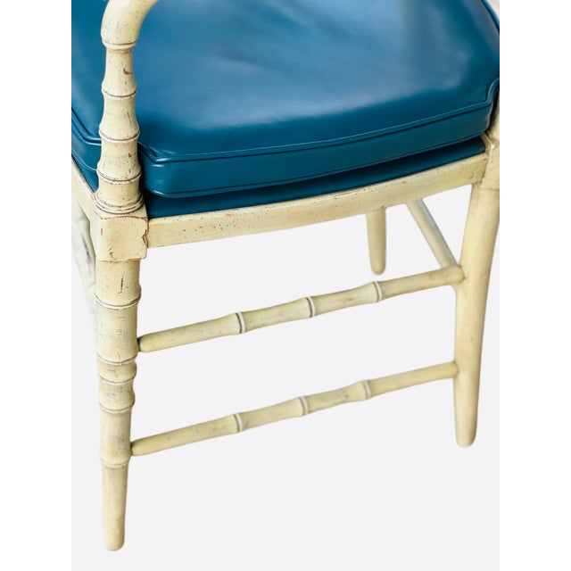 Pair of Vintage Kittinger Faux Bamboo Armchairs For Sale - Image 11 of 17