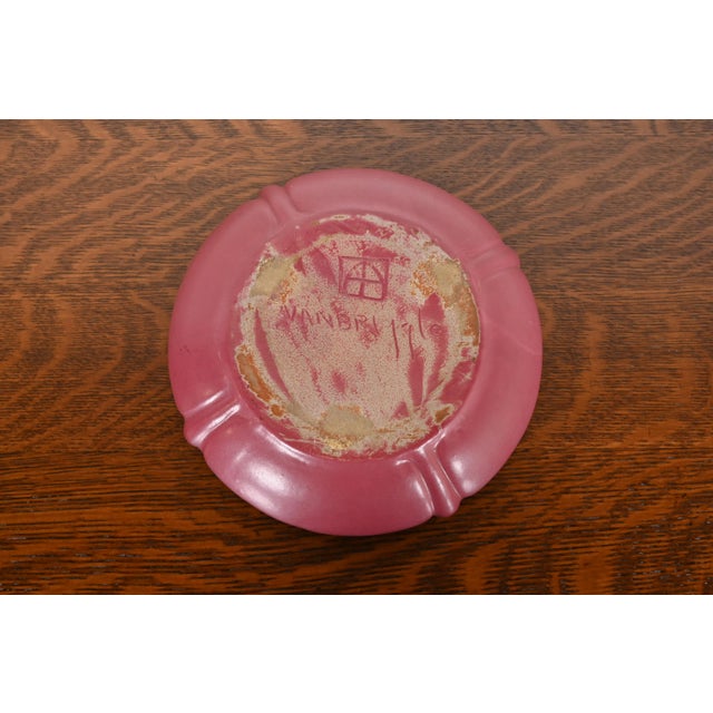 Van Briggle Arts & Crafts Dragonfly Mulberry Glazed Ceramic Bowl, Early 20th Century For Sale - Image 10 of 12