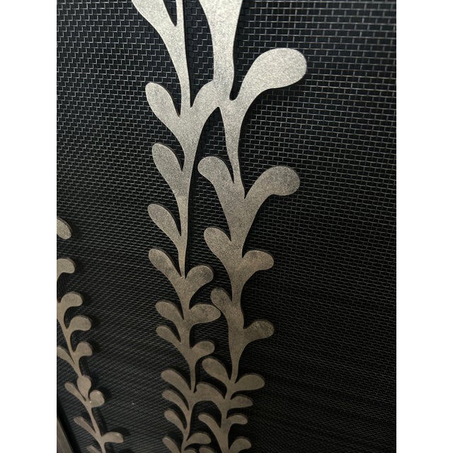 Aged Silver Penelope Fireplace Screen Iron For Sale In Dallas - Image 6 of 7