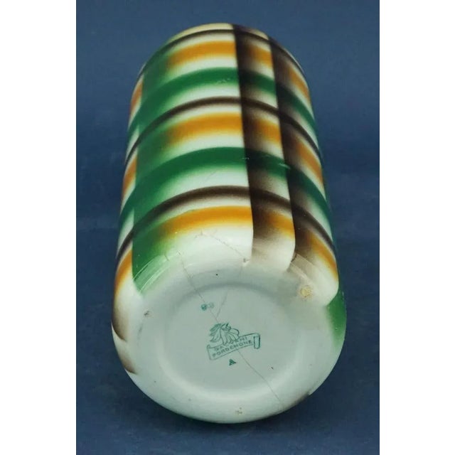 20th Century Futurist Ceramic Vase with Airbrush Decorations by the Galvani Factory for Director Angelo Simonetto, Italy, 1920s For Sale - Image 11 of 15
