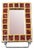 Vintage French Ceramic Mirror by François Lembo, 1970s For Sale