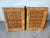 Brown Vintage Coastal Palm Beach Rattan & Woven Cane Nightstands With Glass Tops — A Pair For Sale - Image 8 of 12