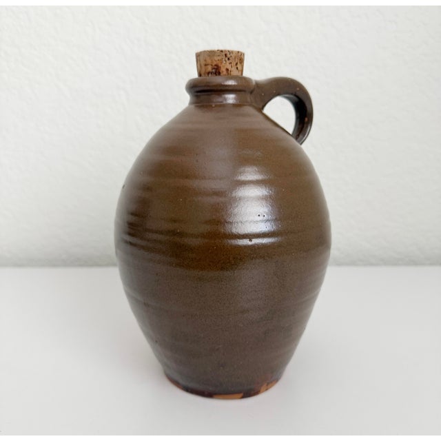 Contemporary Vintage Stoneware Jug, Signed For Sale - Image 3 of 11