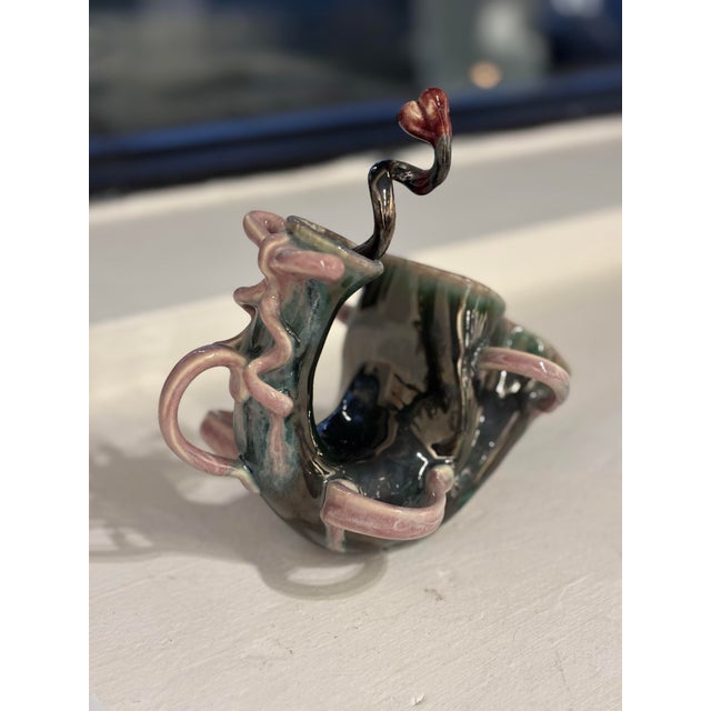 Contemporary Abstract Cornucopia Ceramic Sculpture by Jeremy Plotkin Wong For Sale - Image 4 of 4