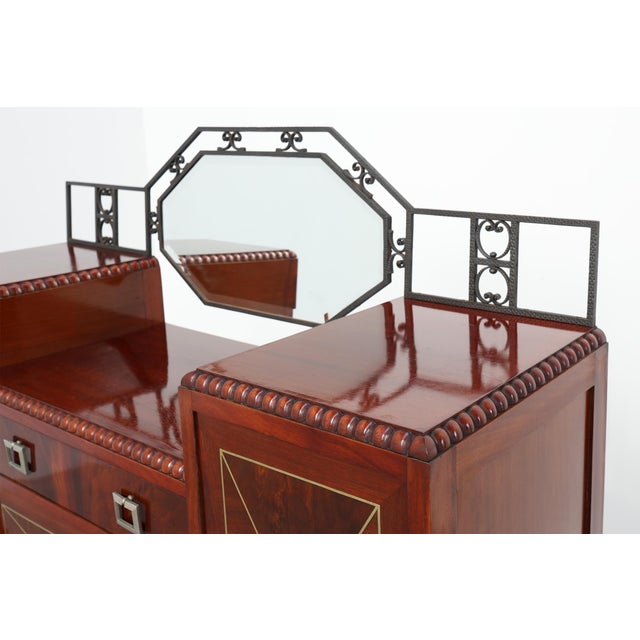 Art Deco Marquetry Cabinet from De Coene Freres, Belgium, 1920s For Sale - Image 12 of 18