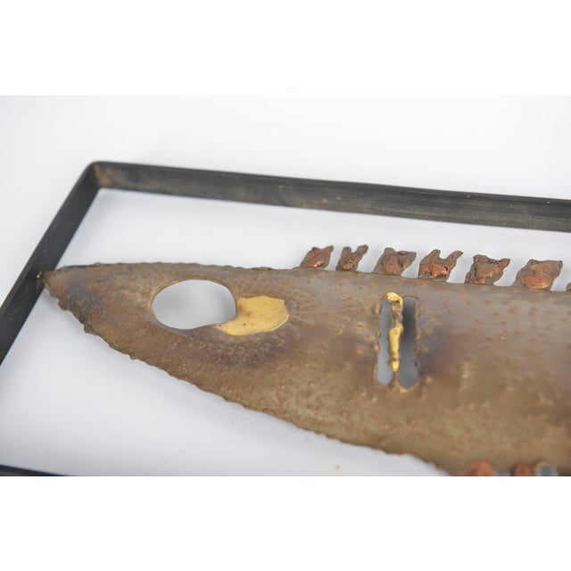 Mid-Century Brass Wall Sculpture, 1960s For Sale - Image 4 of 5