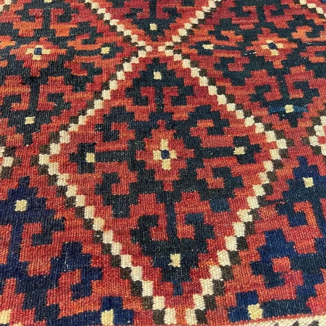 Vintage afghan maimana kilim rug, 70 x 60 cm pretty, little afghan kilim, made in the 1960s, this is a lovely central...