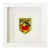 Maryland Red Crab Vintage Patch in White Wood Frame For Sale