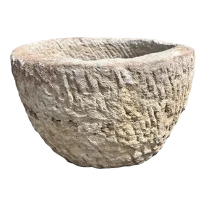 Vintage Rustic Stone Planter Bowl