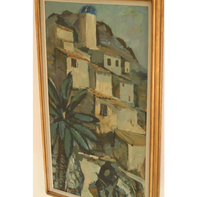 Bertil Wahlberg, Southern Village Motif, 1950s, Oil on Panel, Framed For Sale - Image 4 of 11