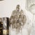 Pair of Modernist Hand-Blown Smoked Murano Glass Diamond Form Polyhedral Sconces For Sale - Image 9 of 12