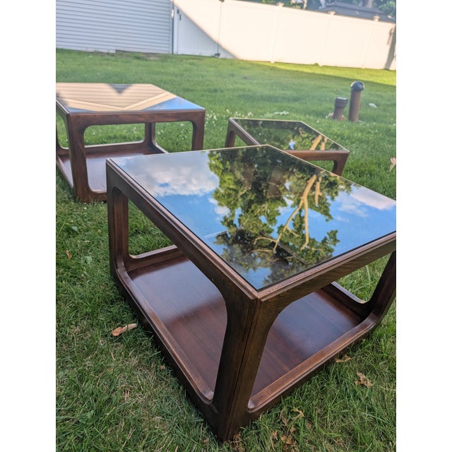 Vintage Mid-Century Modern j.b. Van Sciver Walnut Coffee & Side Table Set - 4 Pieces For Sale - Image 9 of 18