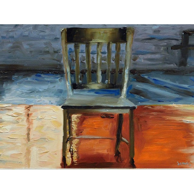 2000 - 2009 James Thorpe Blue Room Hand Signed Acrylic Landscape For Sale - Image 5 of 7