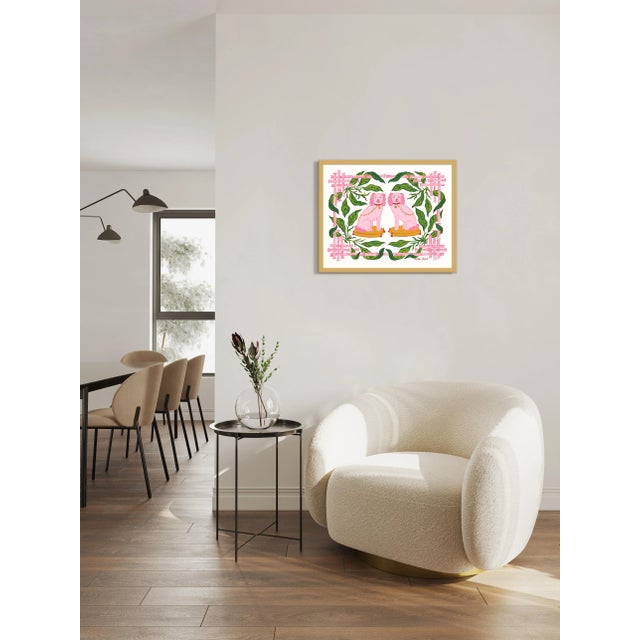 Illustration Cookie & Cricket by Willa Heart in Gold Frame, Small Art Print For Sale - Image 3 of 4