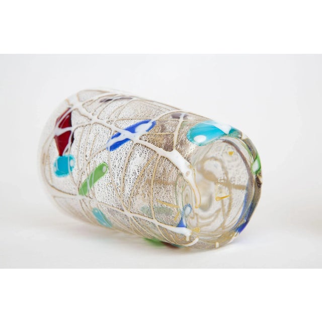 Vintage Italian Murano Style Hand Blown Abstract Glasses Barware Set of 6 90's For Sale - Image 10 of 13