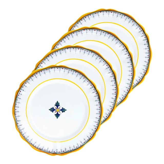 Ricco Deruta Dinner Plate, Simplified - Set of 4 For Sale