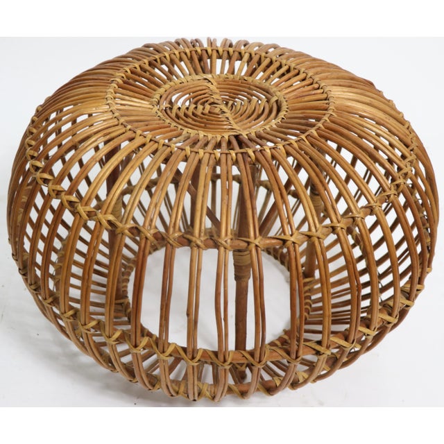 Franco Albini Vintage Albini Ottoman Pouf in Natural Finish For Sale - Image 4 of 8