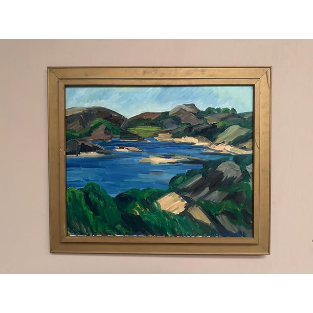 Kersti Flyckt, Lake, 1960s, Oil on Canvas For Sale - Image 7 of 18