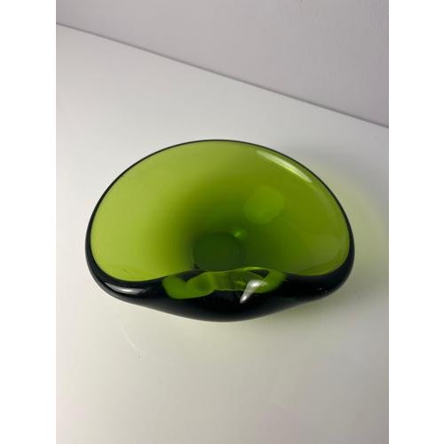 Holmegaard Green Glass Ashtray from Holmegaard For Sale - Image 4 of 11